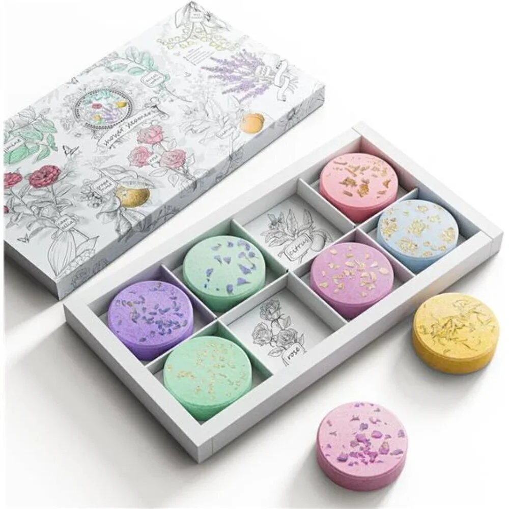 Shower Steamers Aromatherapy 8 Scents Women Lavender Natural Elegant Packaging